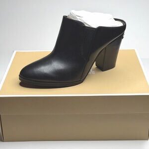 Michael Kors Black Leather Mules